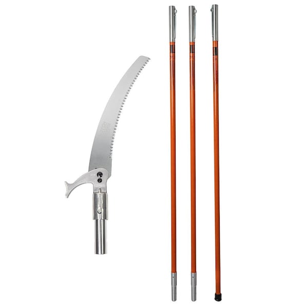 Notch Equipment 18 ft. Pole Saw Set with 15-inch Blade - Orange 40207-OR - main